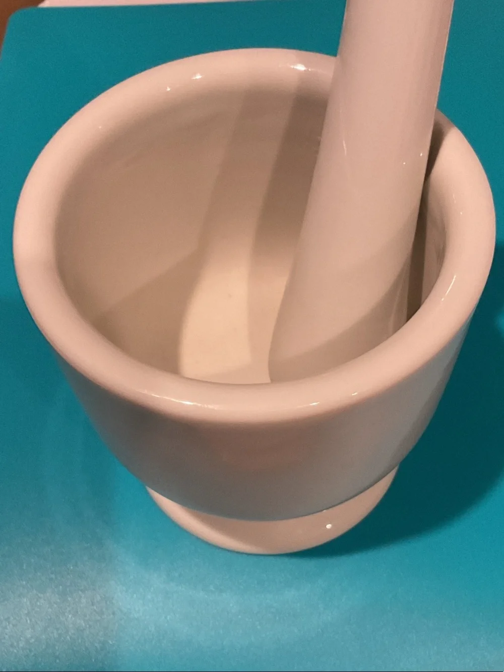Cost Plus World Market White Ceramic Mortar and Pestle made in Japan